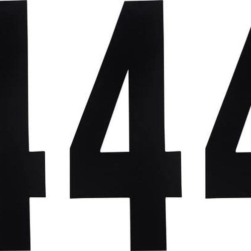 Factory Effex 6" Standard Numbers #4 Black 3-Pack