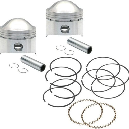 S&S 80" Piston Set 3-1/2" +.020" 8:1 Harley-Davidson Shovelhead 1979-1984
