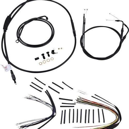 Burly Handlebar Cable/Line Kit for 16" Ape Hangers Black #B30-1014