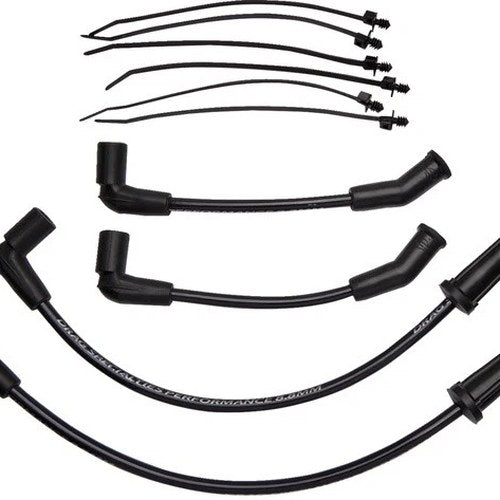 Drag Specialties Braided Spark Plug Wire Kit Black #264596 Harley Davidson