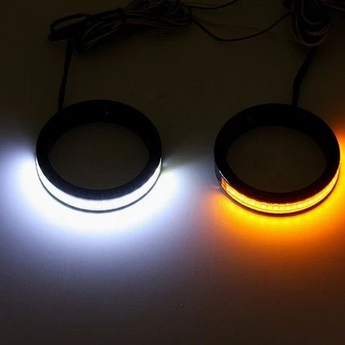 Custom Dynamics LED Wrap-Around Turn Signals 37mm Black Clear Lens