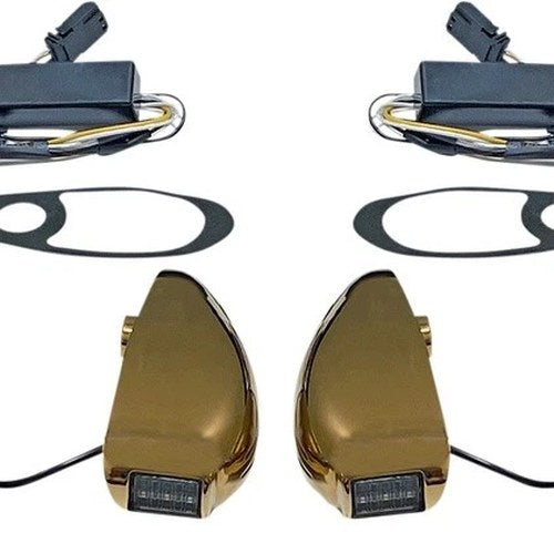 Custom Dynamics ProBeam LED Turn Signals Gold Smoke Harley Davidson Road Glide