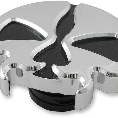 Drag Specialties Split Skull Gas Cap Non-Vented Chrome Harley Davidson