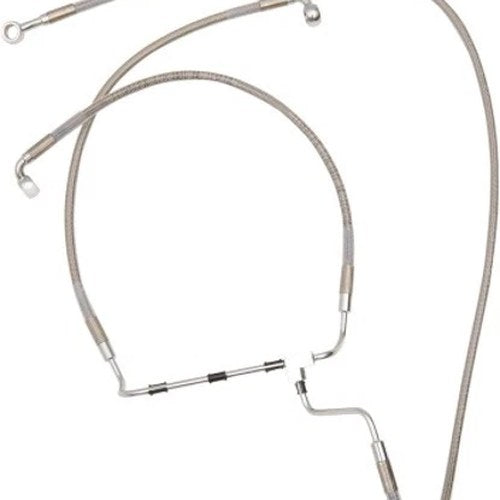 DS Extended Front Brake Line Kit Stainless Non-ABS +4" Oversize #1047989