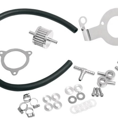 DS Air Cleaner Bracket w/ Crankcase Breather Chrome Harley Davidson 142579