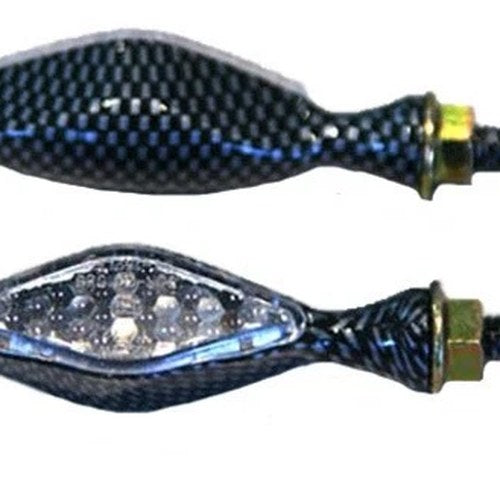 K&S Ultra Mini Stalk LED Diamond Marker Lights Carbon/Clear