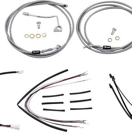 Burly Handlebar Cable/Line Kit for 18" Hangers w/ABS Stainless #B30-1163