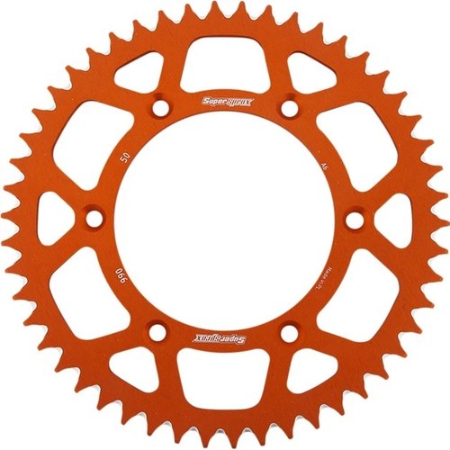 Supersprox Racing Aluminum Rear Sprocket 520 50T Orange #RAL-990-50-ORG