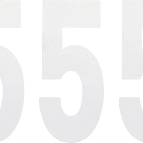 Factory Effex 8" Standard Numbers #5 White 3-Pack
