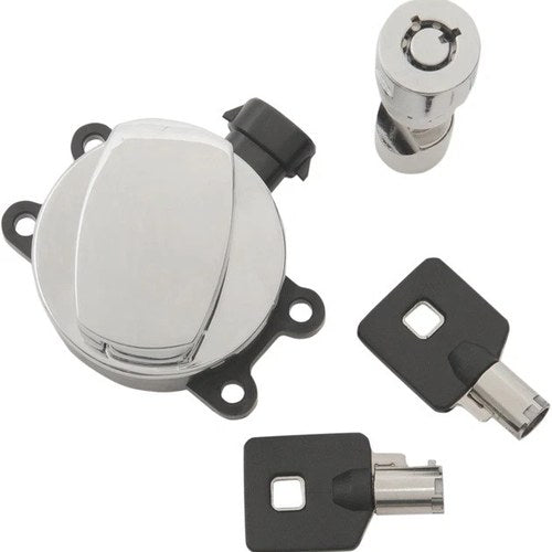 Drag Specialties Side Hinge Ignition Switch with Fork Lock Chrome #1076586