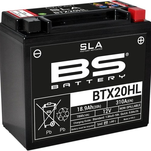 BS Battery Sla FA Maintenance Free Battery BTX20HL #300689 Motorcycle