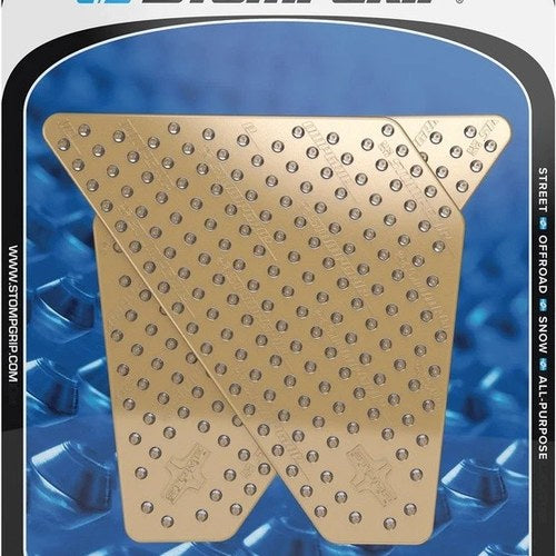 Stomp Volcano Profile Traction Pad Tank Grips Clear for Kawasaki KLR650