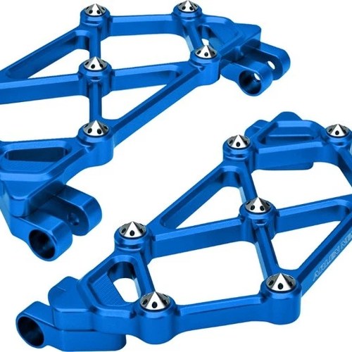 Arlen Ness Mini Diamond Driver Floorboards Blue #410-047 Harley Davidson