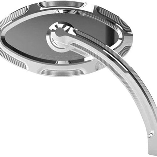 Arlen Ness Beveled Cat Eye Mirror Left Chrome