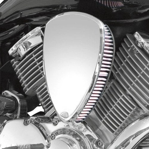 Baron Big Air Cleaner Kit Smooth Chrome #BA-2011-00 for Yamaha V-Star 650