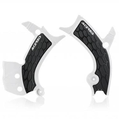 Acerbis X-Grip Frame Guards White/Black for Yamaha YZ450F 2018-2025