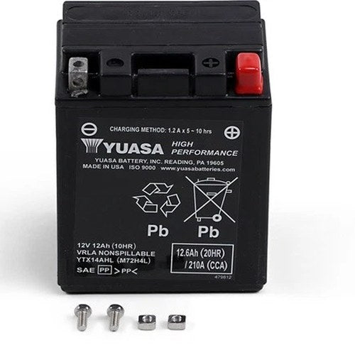 Yuasa Factory Activated Maintenance Free Battery YTX14AHL #YUAM72H4L