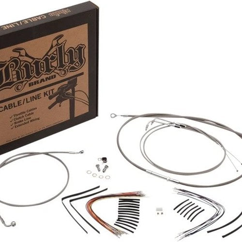 Burly Cable/Brake Line Kit for 14" Ape Hangers Stainless Steel #B30-1127