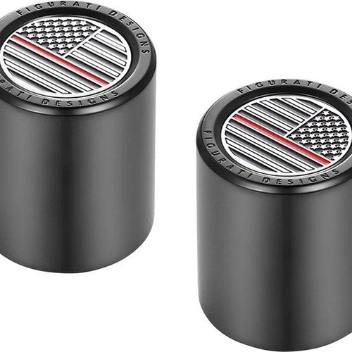 Figurati Designs Short/Fat Docking Hardware Covers US Flag Red Line Black