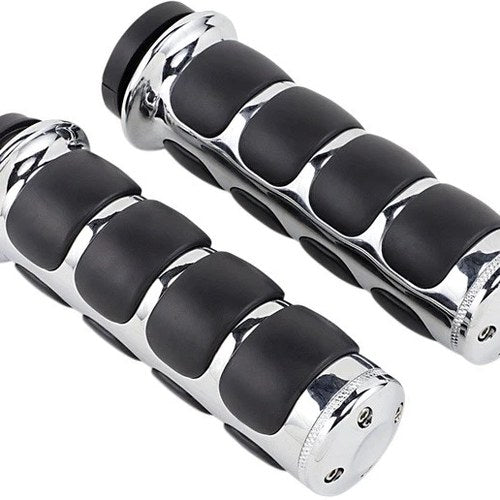 Kuryakyn Iso Grips With Accent Rings Chrome #6227 Harley Davidson