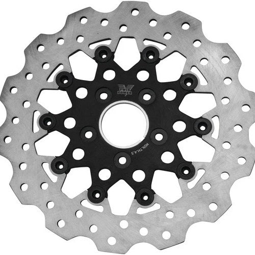 Twin Power Scalloped Floating Rotor 11.5" Front Black #1411XTB Harley Davidson
