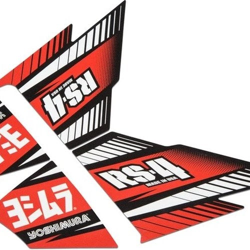 Yoshimura RS-4 Muffler Decal Set 4-Piece