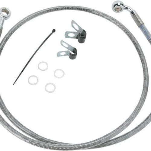 DS Braided Brake Line Kit Front +6" Harley Fxsti Std 2001-2006