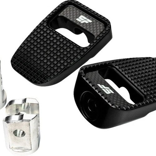 SlyFox Passenger Footpegs With Insert Silver SF-904-02-2 Harley Davidson Softail