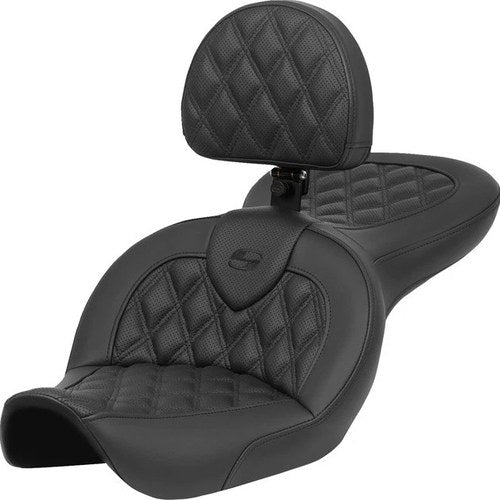 Saddlemen RoadSofa LS Seat With Backrest #284735 Harley Davidson Dyna 1996-2003