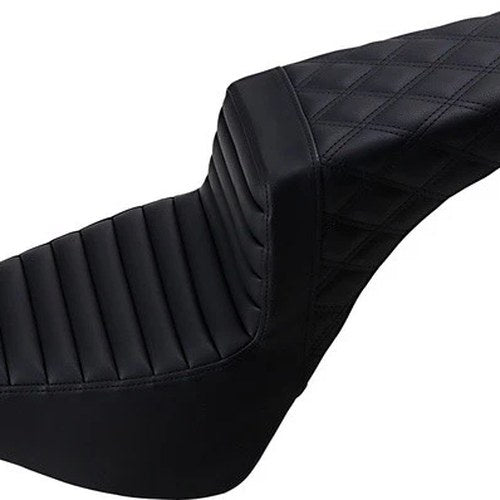 Saddlemen Step-Up LS Tuck-N-Roll Seat Black #284117 Harley Davidson Softail