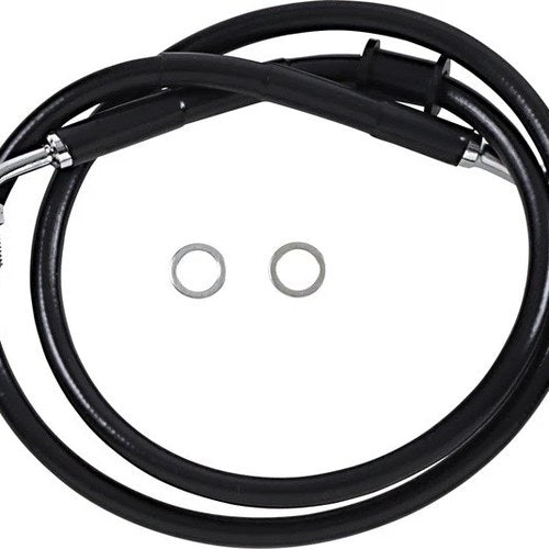 DS Black Vinyl Front Upper ABS Brake Line Kit 36-3/4" +10" Black #212094