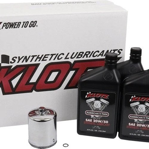 Klotz Basic Engine Oil & Filter Kit 4qt Harley Twin Cam / Milwaukee Eight