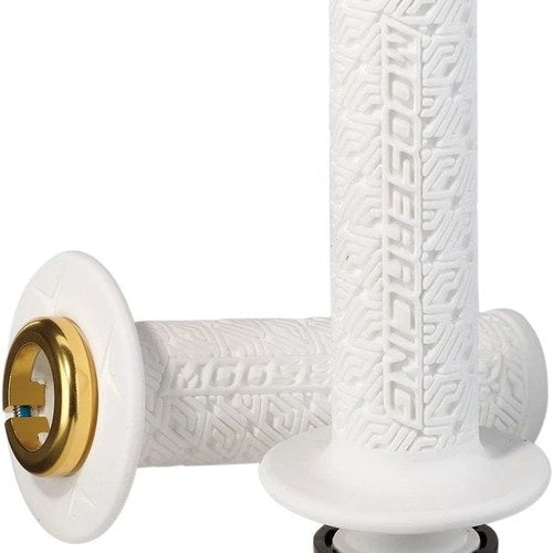 Moose 36 Series Clamp-On Grips White/Gold