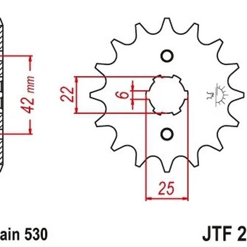 JT Front Sprocket 530 18T #JTF278.18 for Honda