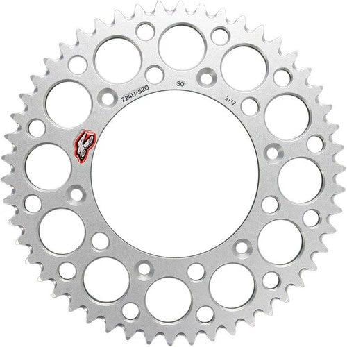 Renthal 520 Ultralight Aluminum Rear Sprocket 50T Silver #224U-520-50GPSI