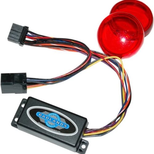 Badlands Plug-In Illuminator with Red Lenses ILL-03-RL-C Harley Davidson