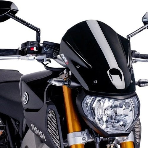 Puig Naked Touring Windscreen Black #6861N for Yamaha FZ-09 2015-2016