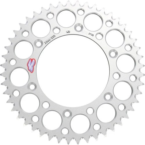 Renthal 520 Ultralight Aluminum Rear Sprocket 48T Silver #224U-520-48GPSI