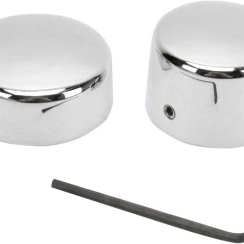 DS Chrome Axle Caps Rear Harley Davidson 139085