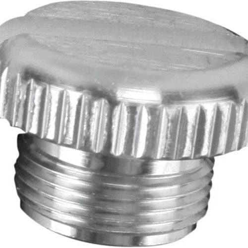 Colony Knurled Transmission Plug 7/8"-18 Brushed #9401-1 Harley Davidson