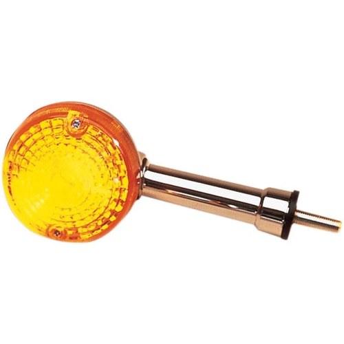 K&S DOT Turn Signal Assembly Single Filament Rear Chrome Amber #25-3016