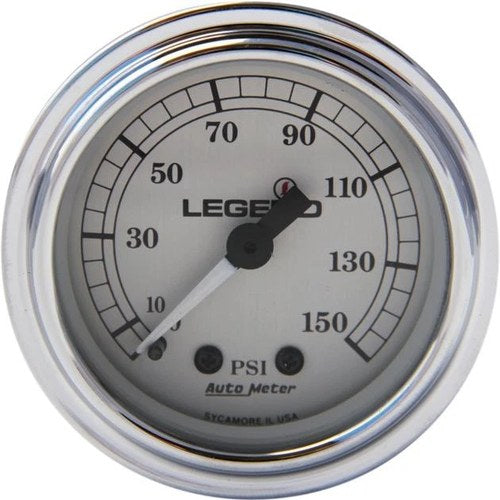Legends Fairing Mounted LED Backlit Psi Gauge Silver/White Face