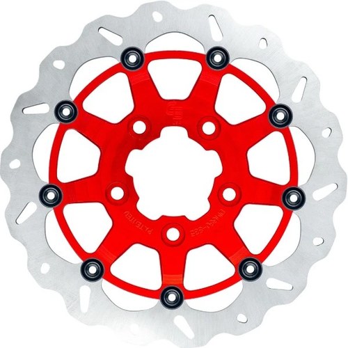 GBrakes Floating Wave Narrow Band Brake Rotor 13" Front Red #GBDU035