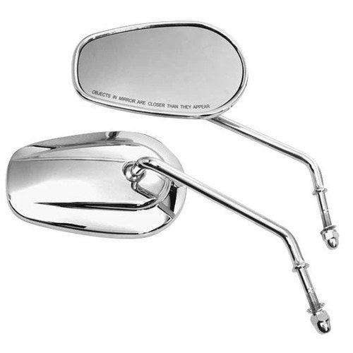 Biker's Choice Tapered Long Stem Mirrors Chrome