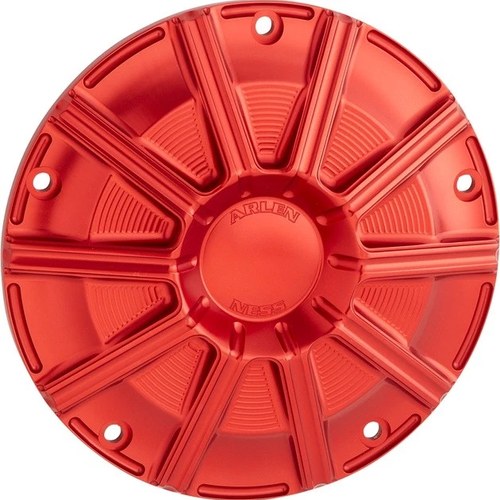 Arlen Ness 10-Gauge Derby Cover Red #700-006 Harley Davidson