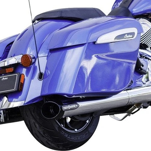 S&S Broadhead Slashcut Slip-On Mufflers Chrome 550-1076 Indian Chieftain/Chief