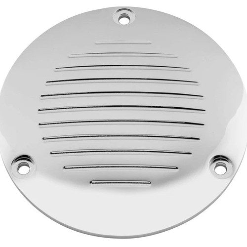 Biker's Choice Grooved 3-Hole Derby Cover Chrome #302820 Harley Davidson