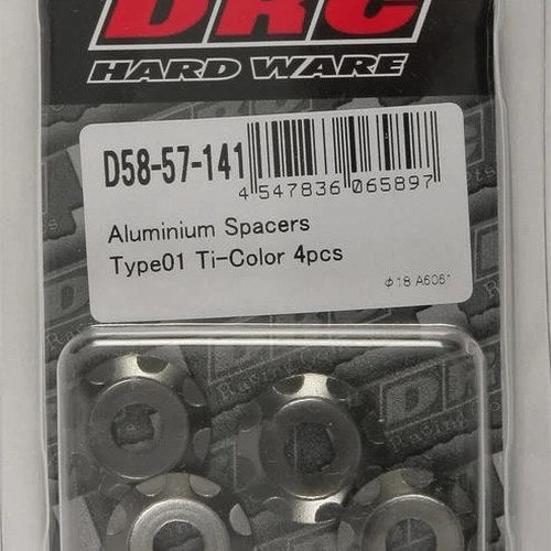 Drc Hard Ware Type 1 Aluminum Spacer M6 x 12mm Titanium 4-Pack