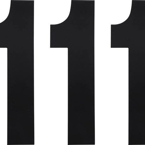 Factory Effex 6" Standard Numbers #1 Black 3-Pack