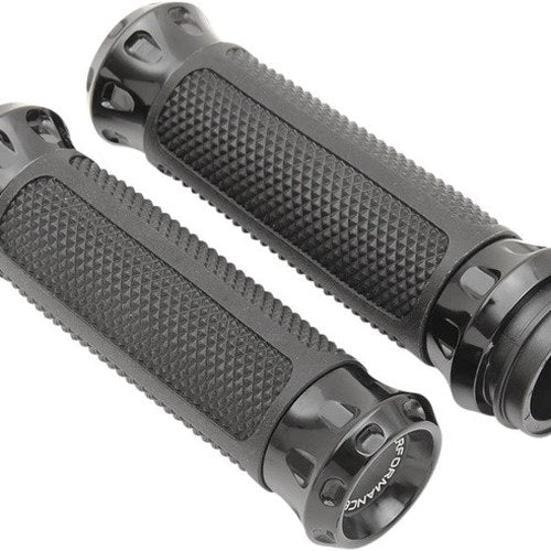 Performance Machine Overdrive Grips Black #0063-2082-B Harley Davidson
